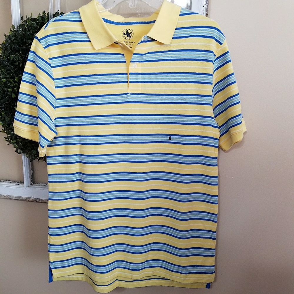 J. Khaki Polo short-sleeve Sz. XL 100% cotton NWOT